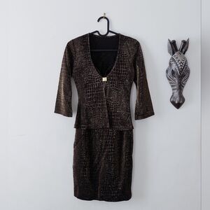 Vintage Metallic Croc-Texture Set